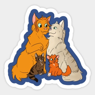 Firestar's happy family (no background) Sticker